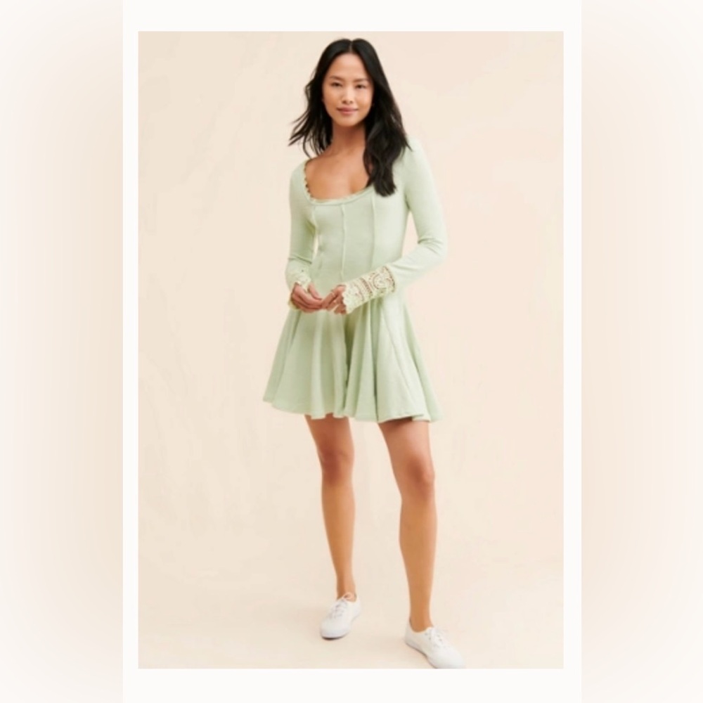 Free People Little Love Thermal Mini Dress